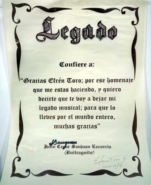 Brochure oficial de Legado de Buitraguito